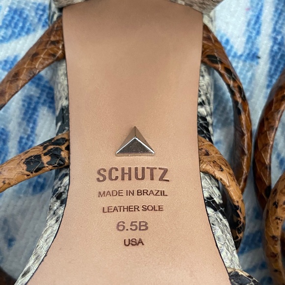 SCHUTZ Multicolor Snakeskin Heels - Picture 5 of 6